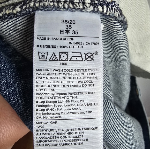 GAP, New, Long Denim Front Slit Medium Indigo Wash Womens Jeans Skirt, Size 20 - Picture 9 of 12